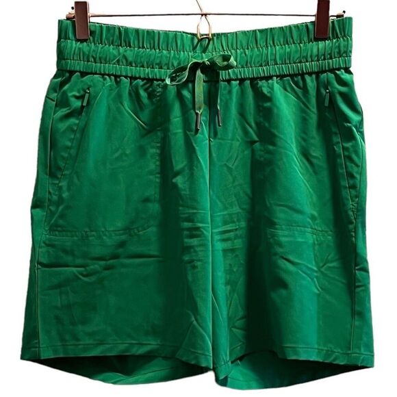 Chicos Womens Zenergy Bright Green Elastic Waist Pullon Short Size 00 (2) Pocket - Picture 1 of 7